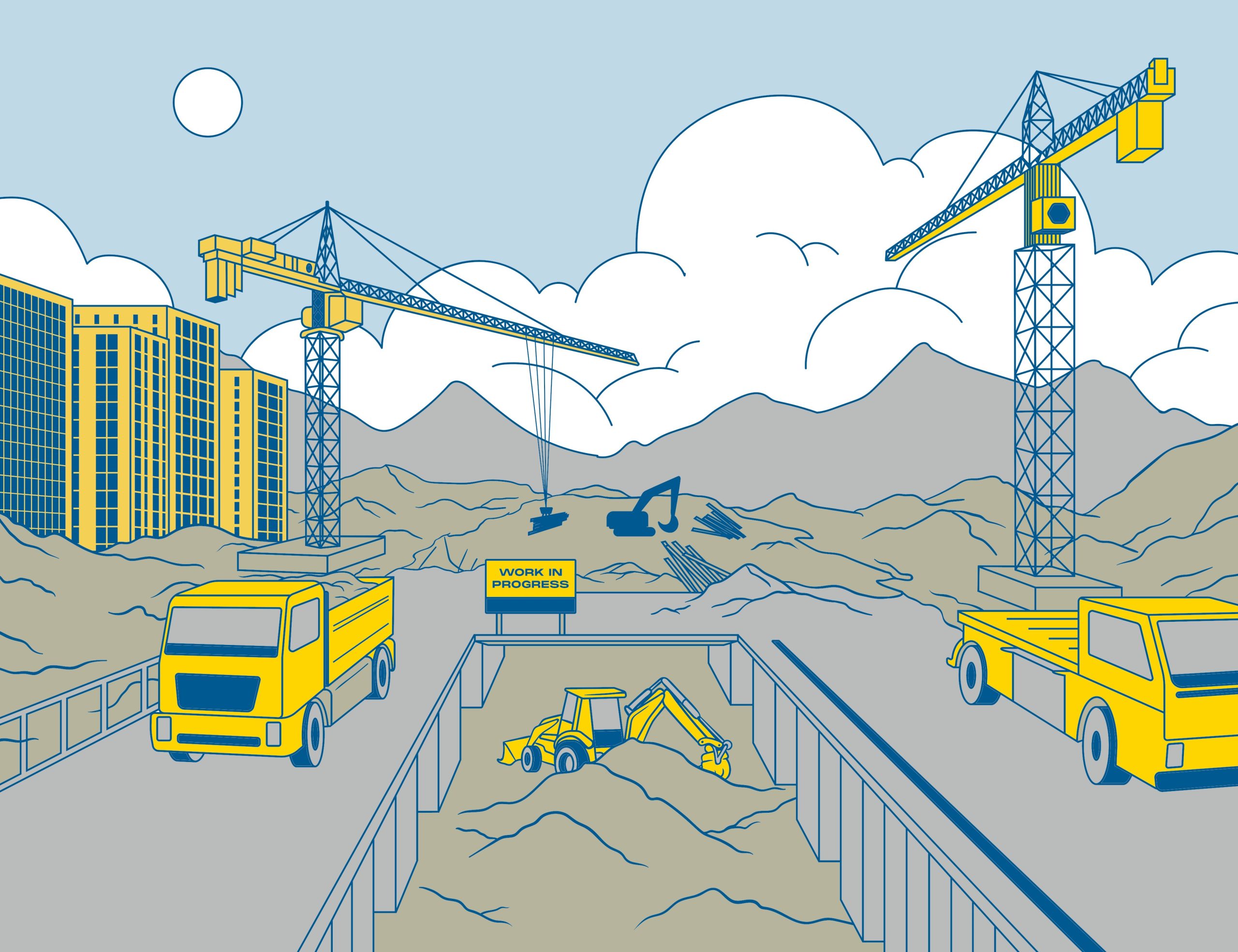 Developer reviewing AI agent code changes on a massive screen with data flow diagrams overlay