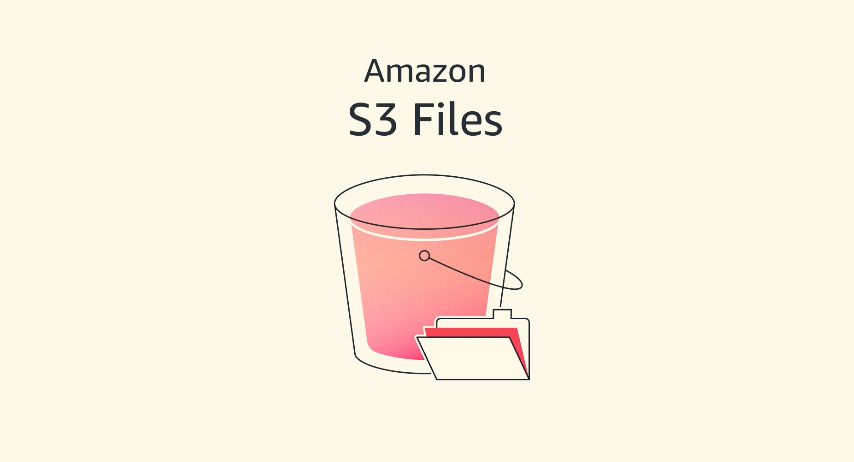 A graphic showing arrows connecting Amazon S3 buckets to various compute resources like EC2, ECS, and Lambda, with the label 'S3 Files' bridging them.