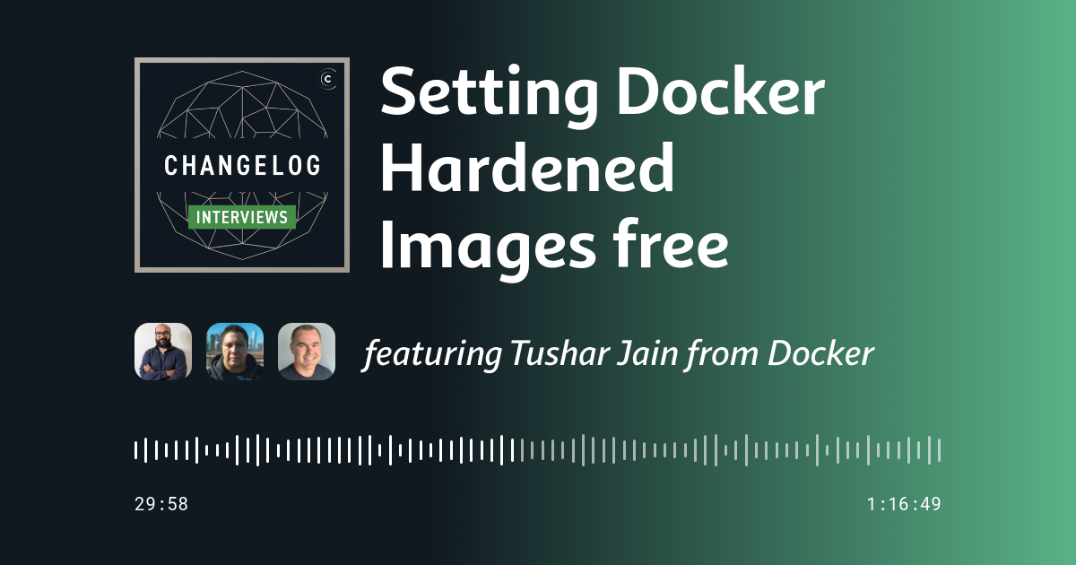 Docker Hardened Images free announcement with secure container icons