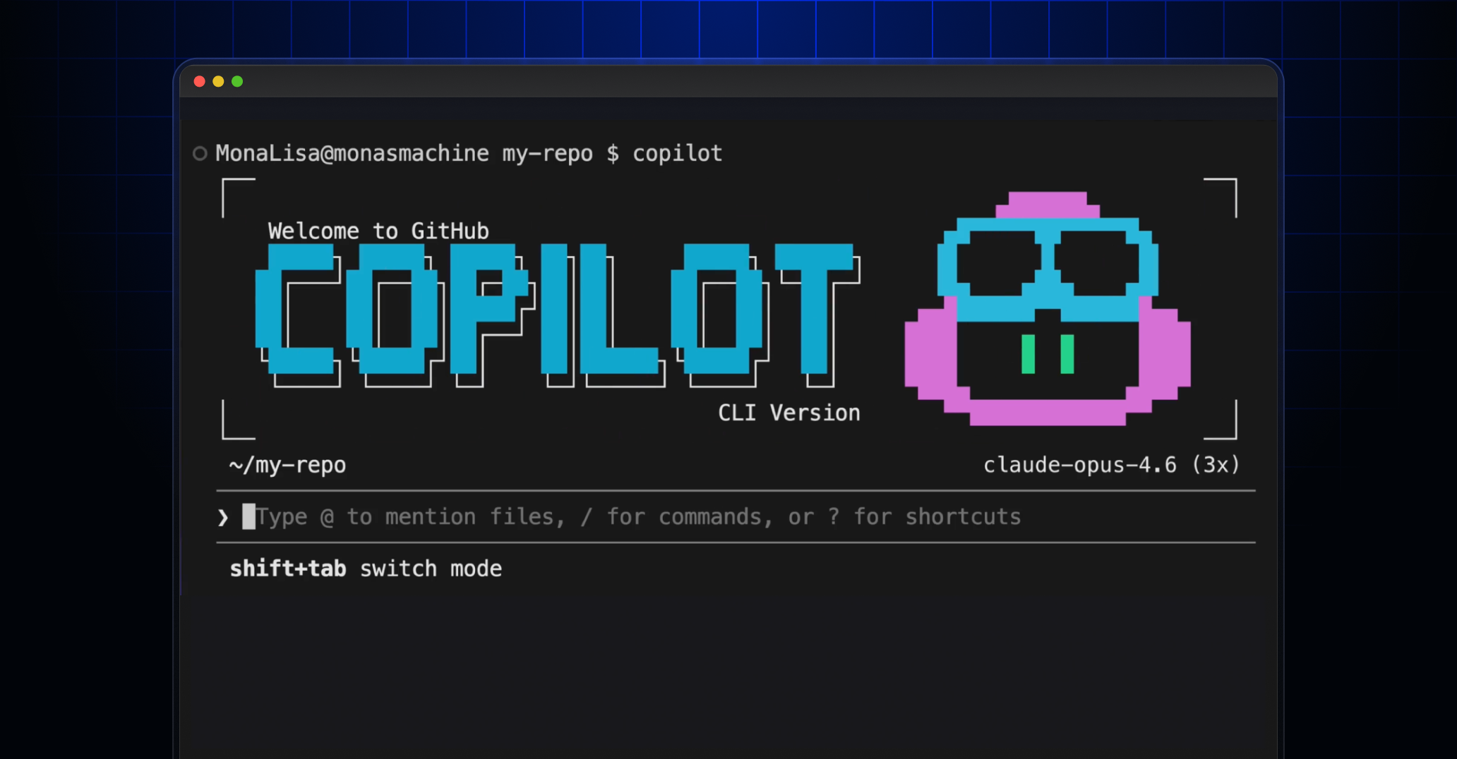 Terminal screenshot showing Copilot CLI /fleet command dispatching parallel agents on codebase files