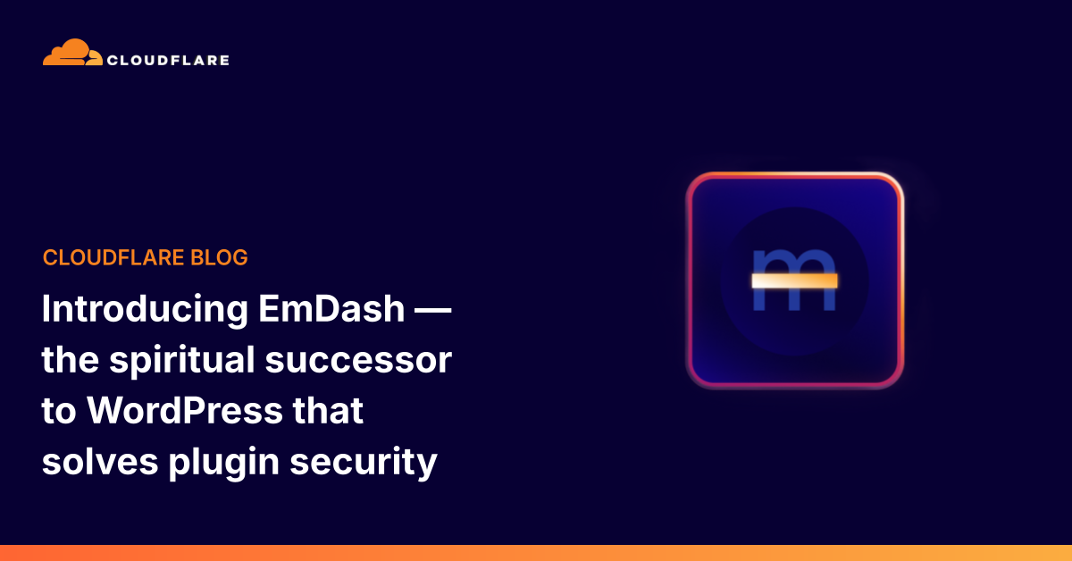 EmDash admin dashboard with sandboxed plugin interface on a modern content site