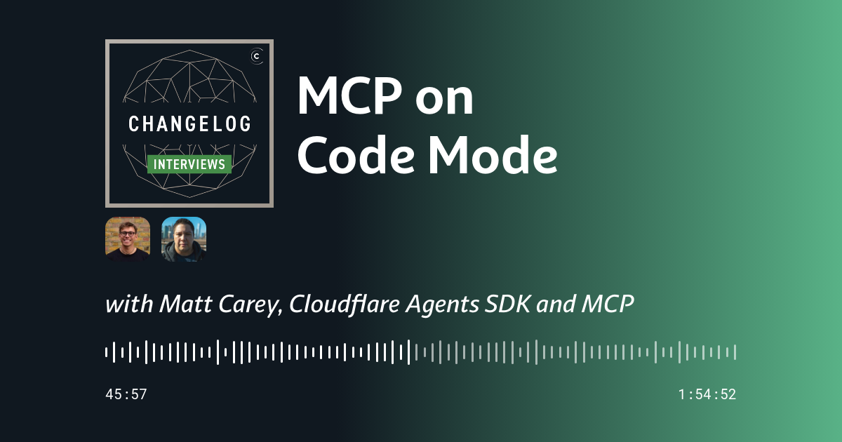 Schematic showing AI agent interacting with Cloudflare API endpoints via Code Mode