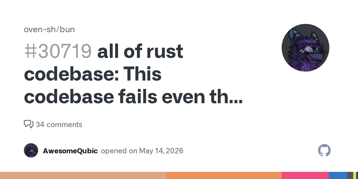 Screenshot of a Rust compiler error message showing 'Undefined Behavior' related to Bun's code.